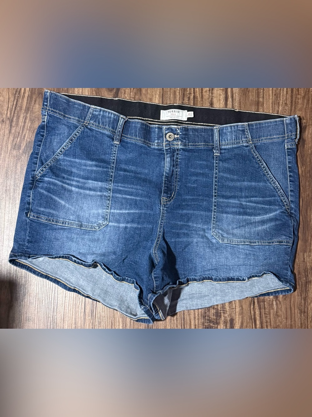 Torrid Blue Denim Jean Shorts Women’s Size 26 Plus Size